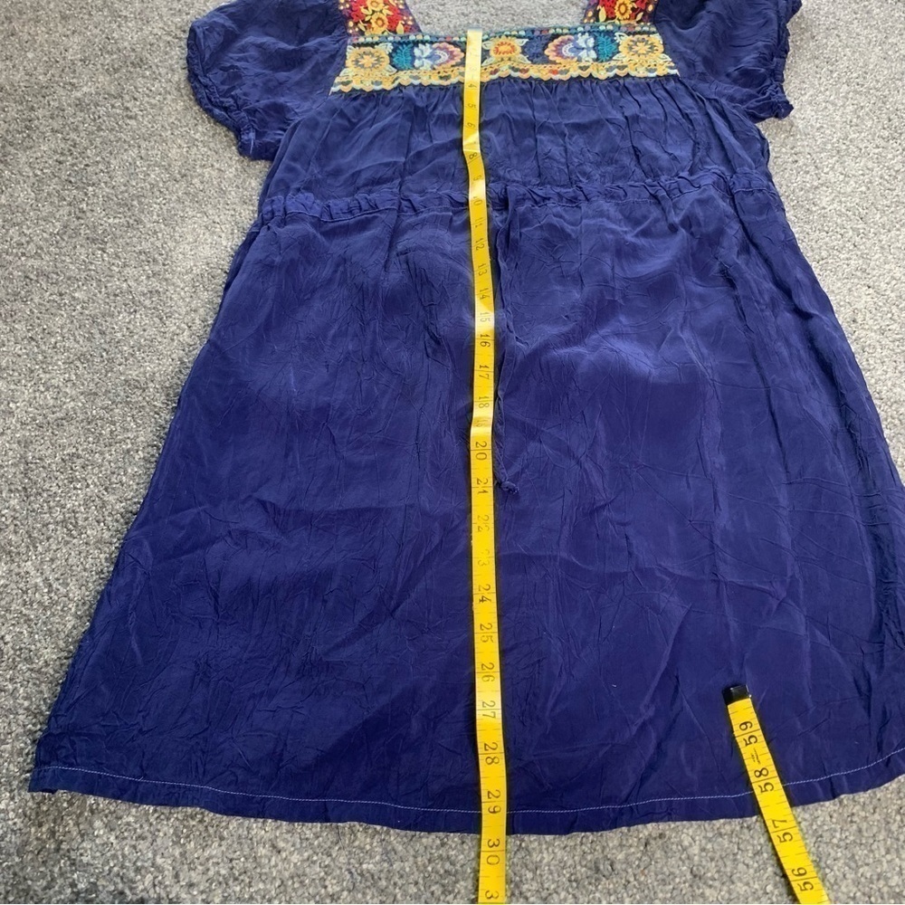 Johnny Was embroidered cap sleeve cinched waist mini dress - Picture 10 of 10